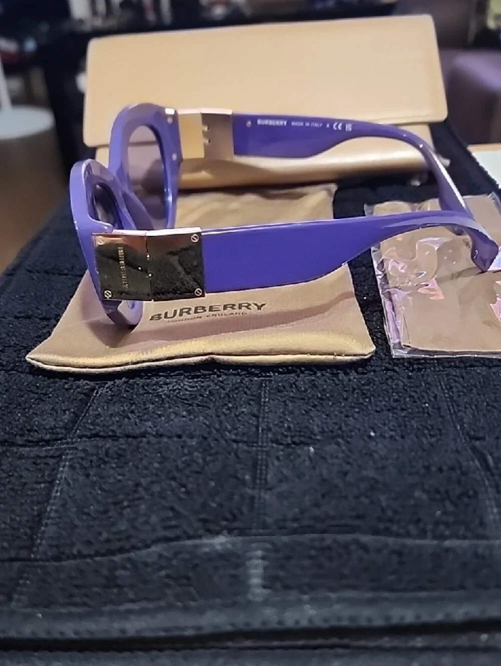 Burberry Purple Oversized Cat-Eye Sunglasses